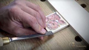 Woodcarving School with Classical Flair - Carving Flower Rosette- Corner Block - with Alexander Grabovetskiy - Woodcarver -@grabovetskiy #woodcavingschool