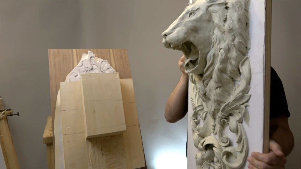 Learn how to cave Lion Head in Wood. Wood Carving School