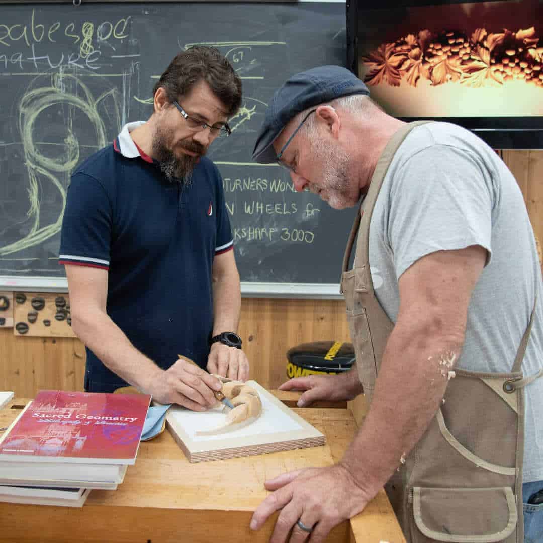 Classical relief wood carving taught at the online School of Woodcarving