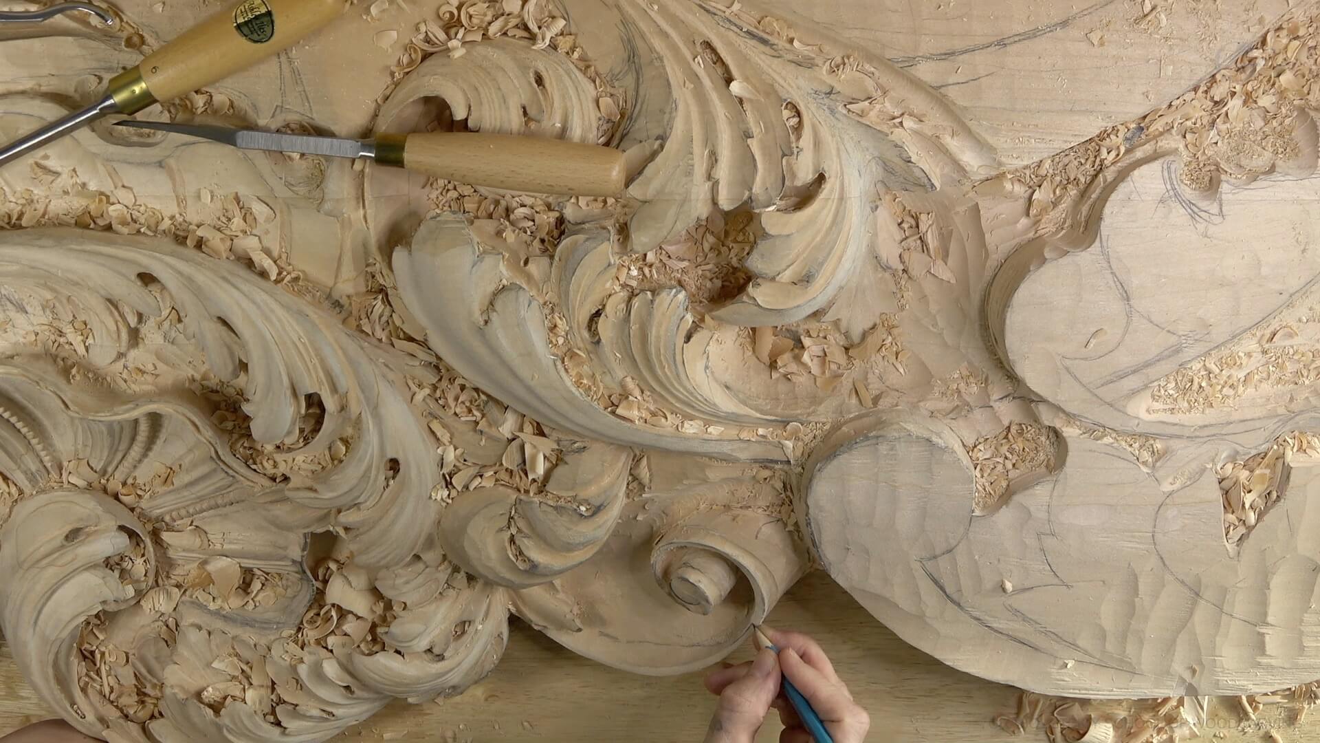 Wood Carving course Venetian inspired room