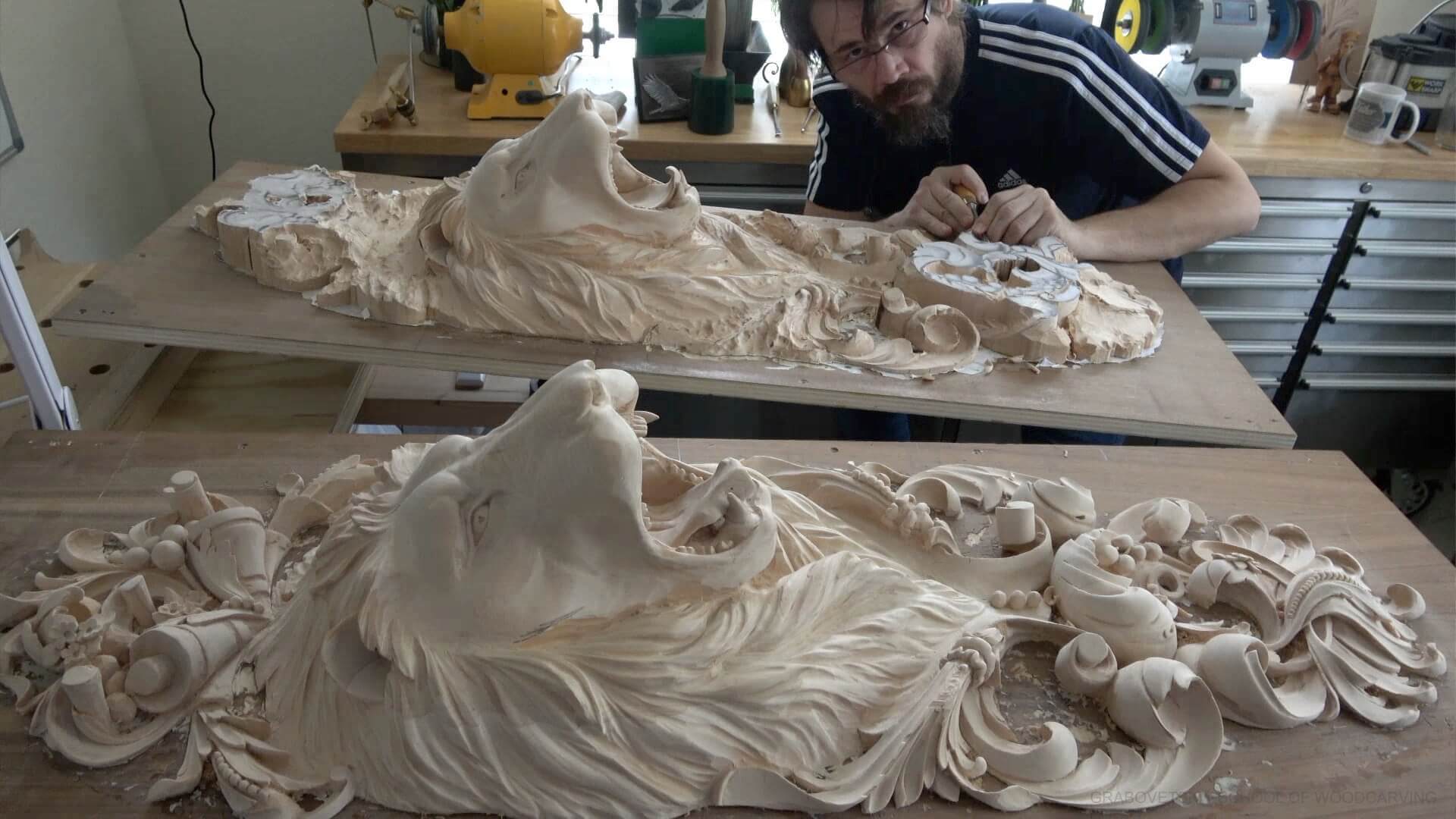 How To Carve Lion Head Appliqué Onlay Like Master
