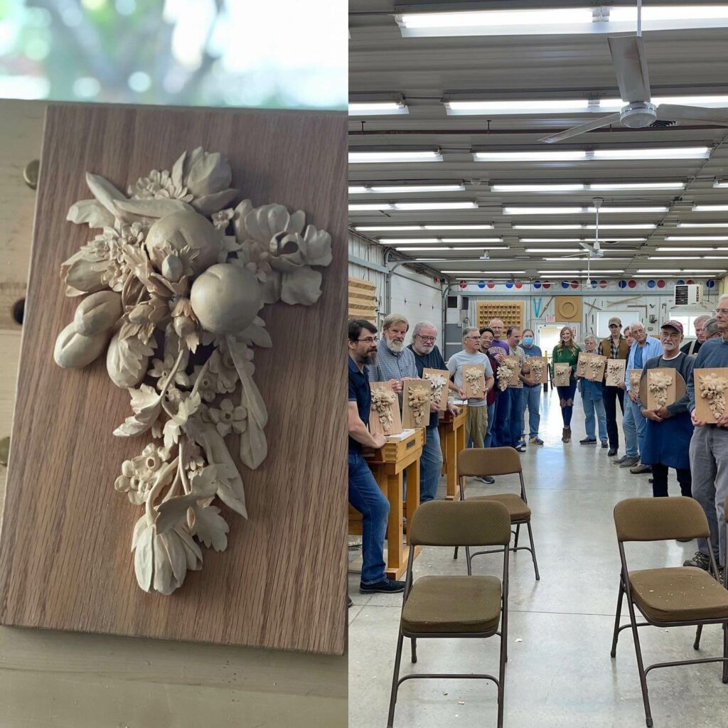 Alexander Grabovetskiy with students of Woodcarving class in Person. Learn to carve wood with Alexander Grabovetsky in person! Find the best woodcarving classes near you and learn from a master carver. Alexander Grabovetsky brings years of expertise to each class, and his classes will help you develop the skills and confidence you need to make beautiful wooden creations. Start your journey today and discover your inner woodcarver!