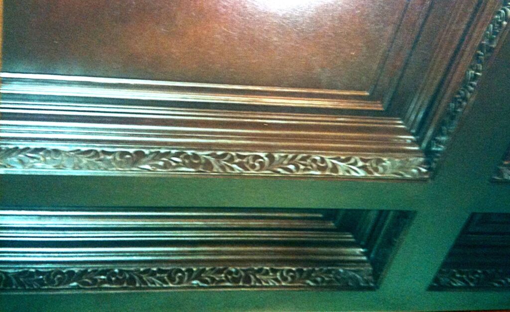 Coffered ceiling carved by Alexander Grabovetskiy