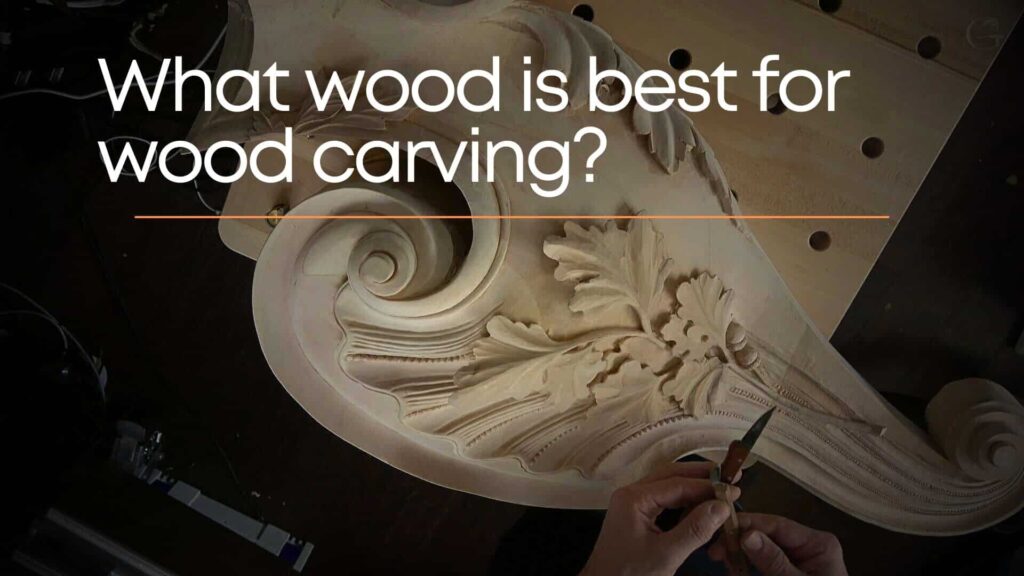 WOODCARVING LESSONS: A close-up shows hands carving detailed designs into wood. Text at the top reads, "What wood is best for wood carving?" The only person in photos is Woodcarver Grabovetskiy. - Wood Carving tutorials