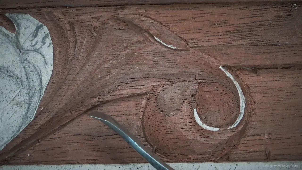 Black shadow inside the curl.