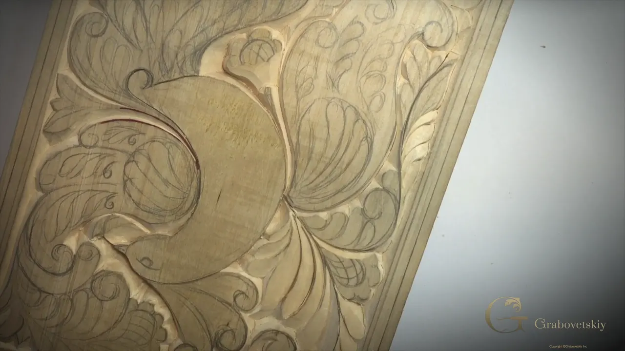 Carved basswood panel left with its knife marks showing and no sanding at all.