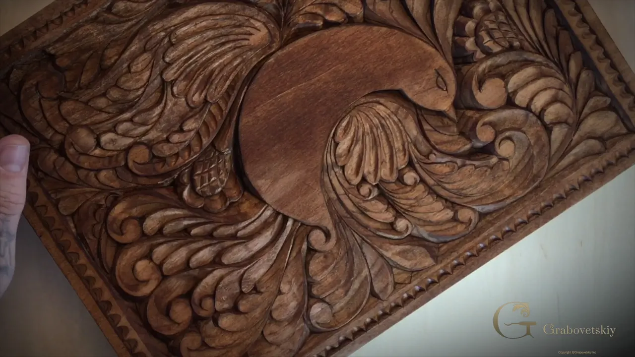 The whole board turned to the light once the walnut stain is on, every hollow darker than the surface around it.