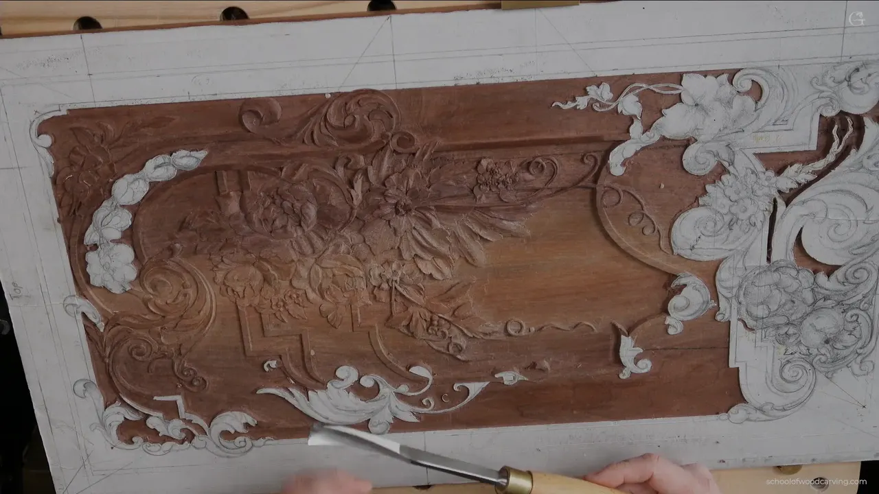 The whole board from above, a much larger tool now in play.