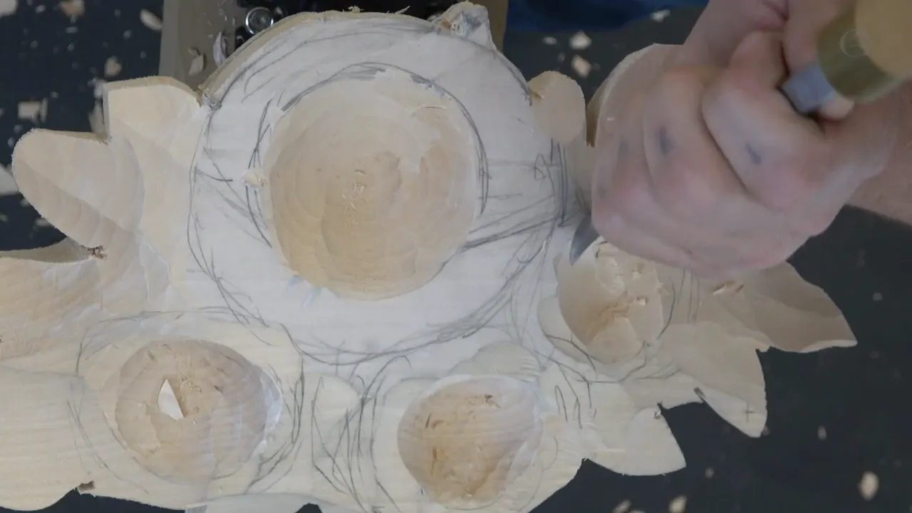 Four hollows dug, the panel still a long way from flowers